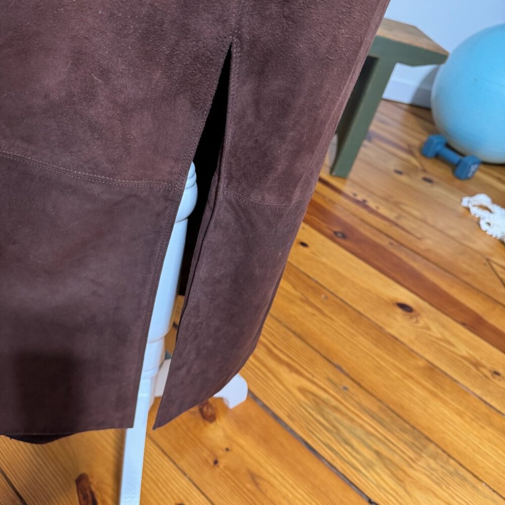 Dana Buchman Brown Suede Skirt size - Picture 3 of 9